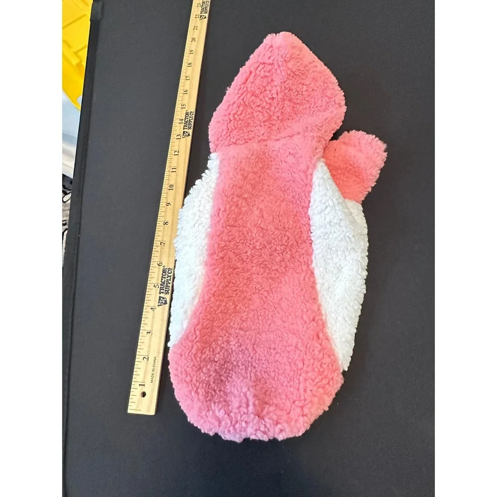 Yikeyo Pet Hoodie Size S Pink White Sherpa Fleece Small Dog‎ Cat Sweater